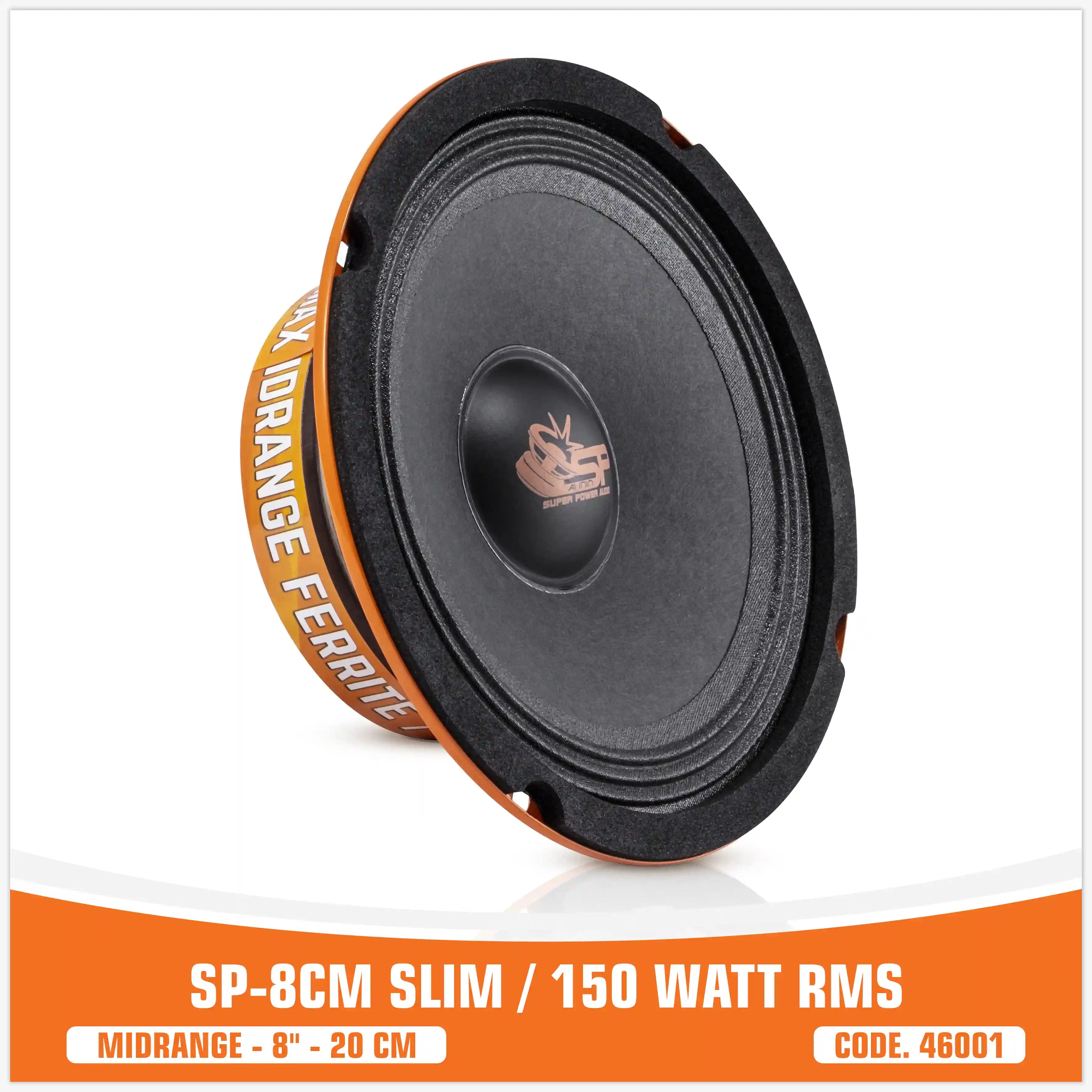 SP 8CM SLIM MIDRANGE SUPER BASSO 8"/20CM 150W RMS (PREZZO COPPIA)