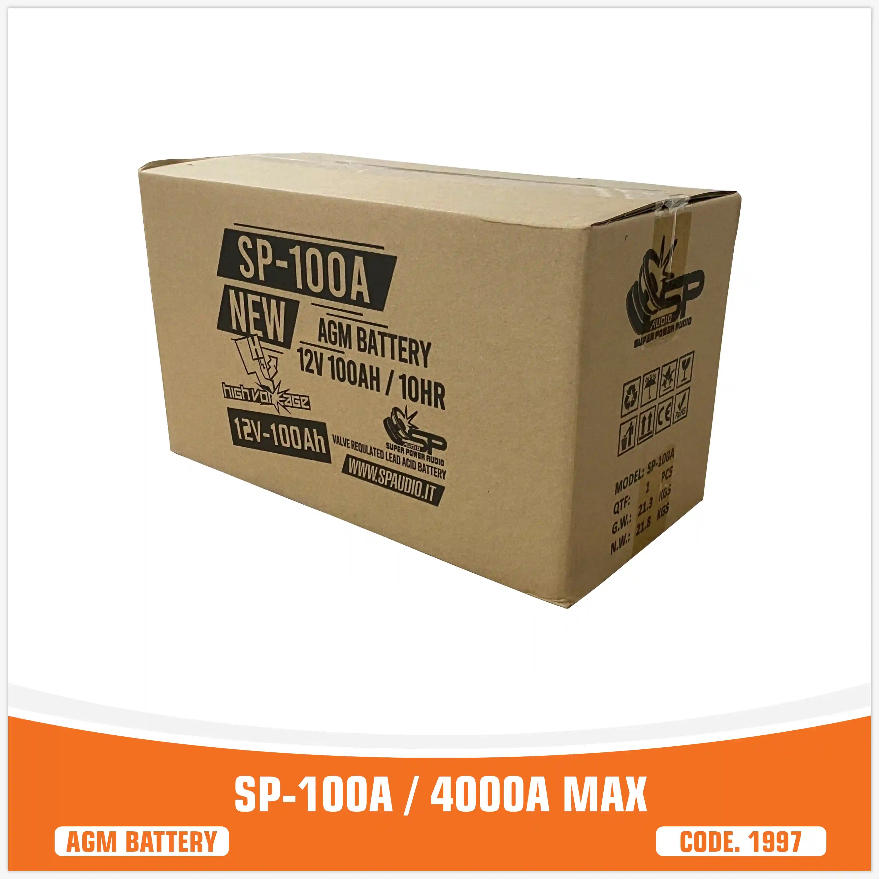SP 100A AGM BATTERE LUNGA LUNGA SPL (PREZZO UNITARIO)