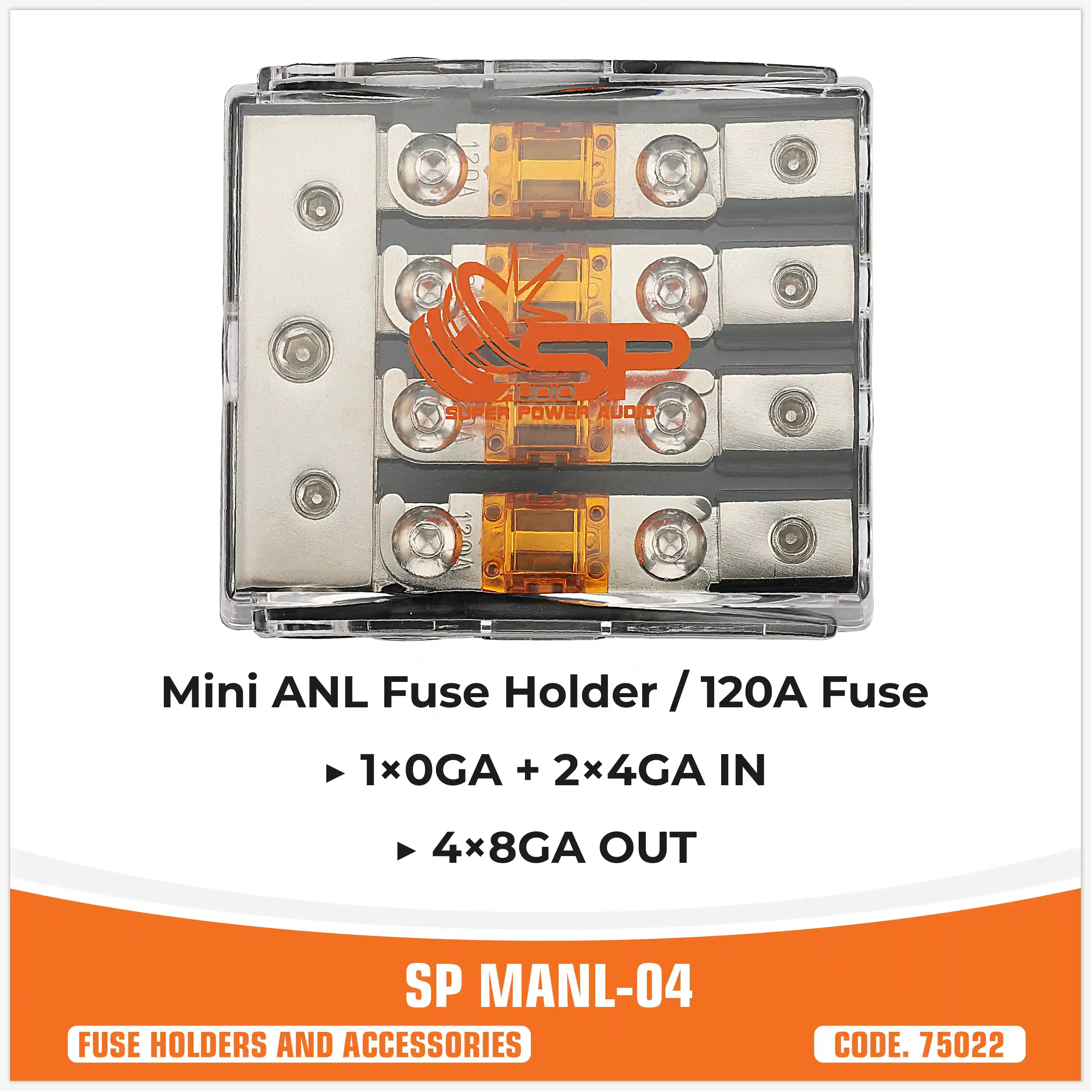 SP MAN 04 PORTAFUSIBILE 1X0 GA+2X4 GA IN+4X8 GA OUT               (PREZZO SINGOLO)