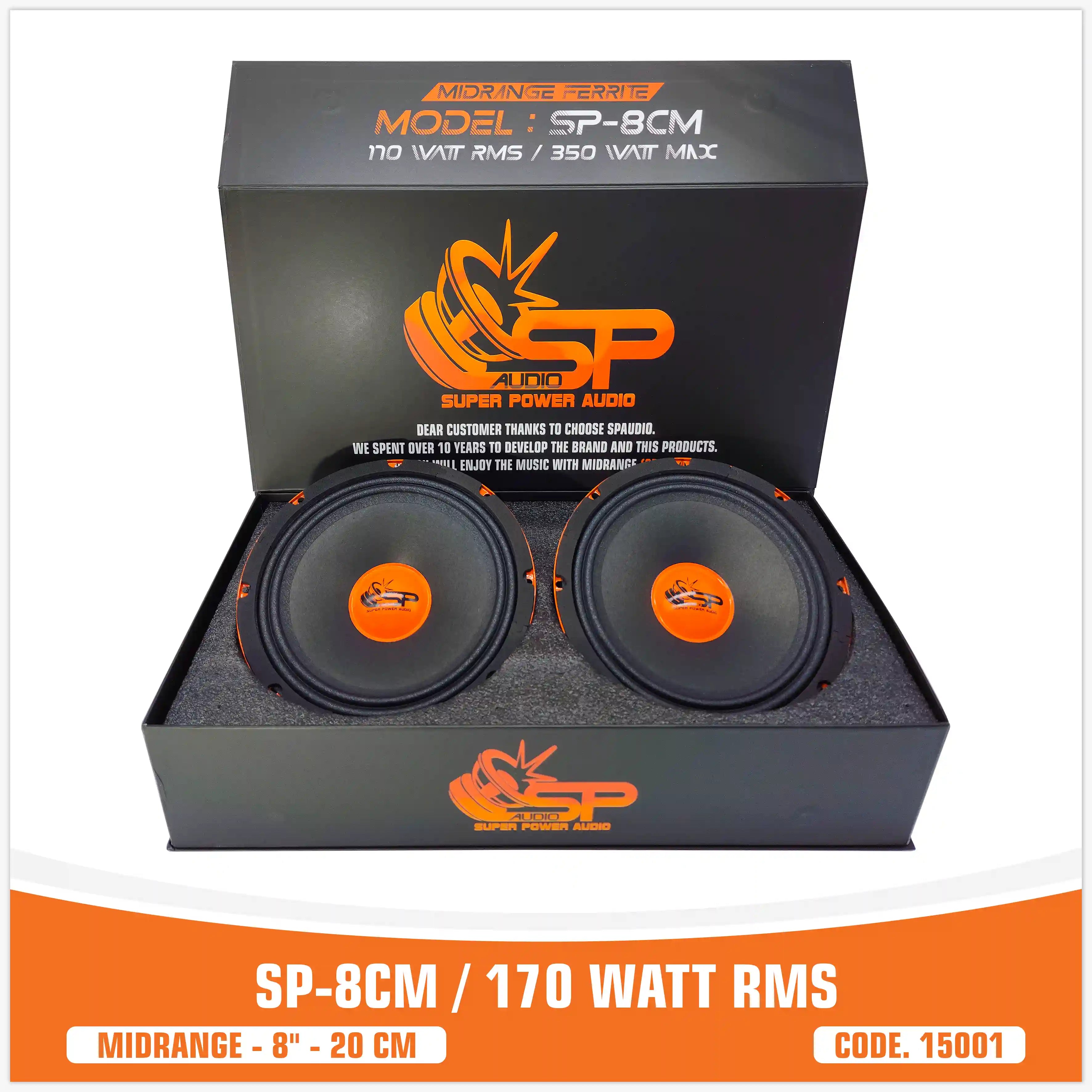 SP 8CM MIDRANGE IL PIù VENDUTO 8"/20CM 150W RMS (PREZZO COPPIA)