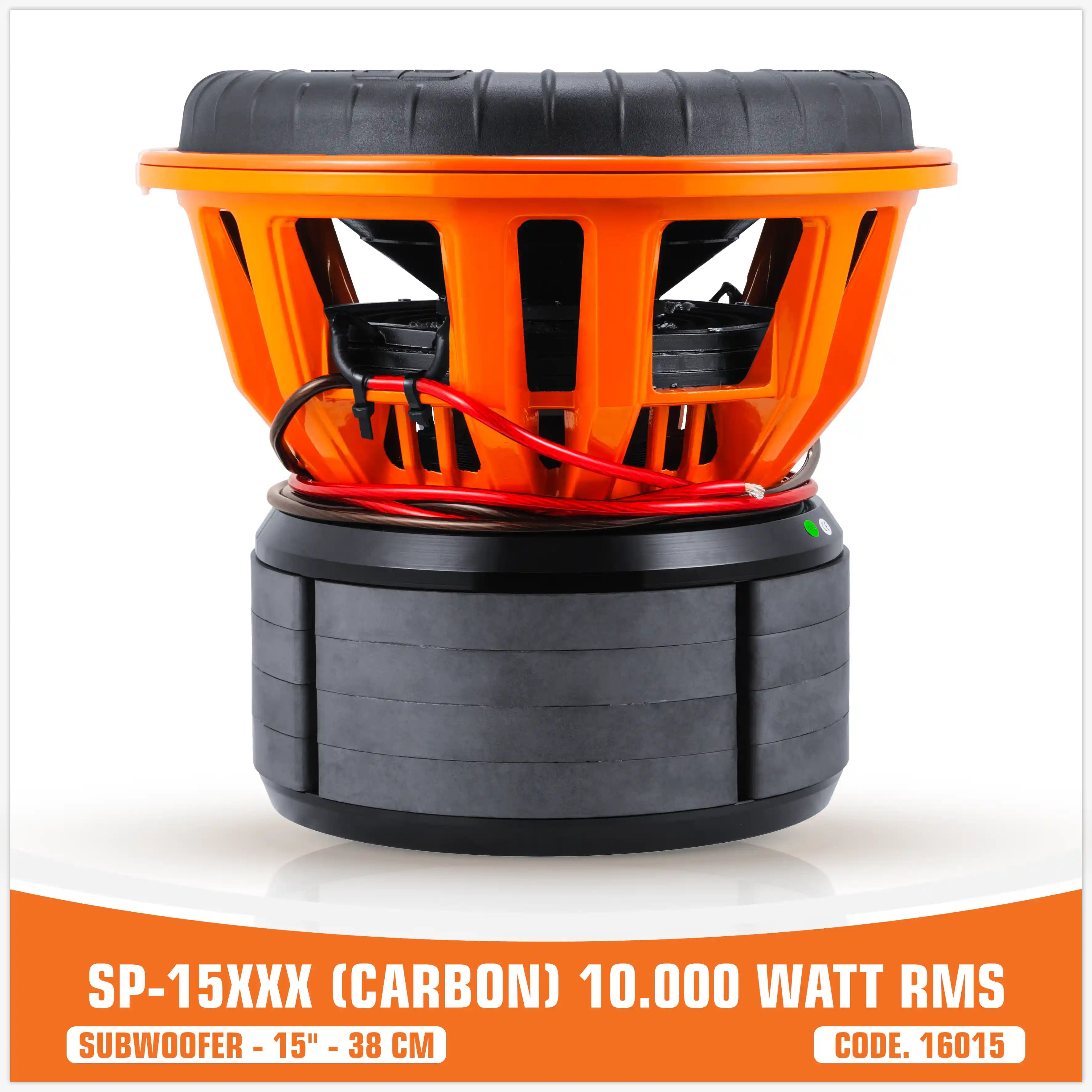 SP15XXX SUBWOOFER  FIBRA DI CARBONIO 15"/38 CM 10000W RMS (PREZZO UNITARIO)