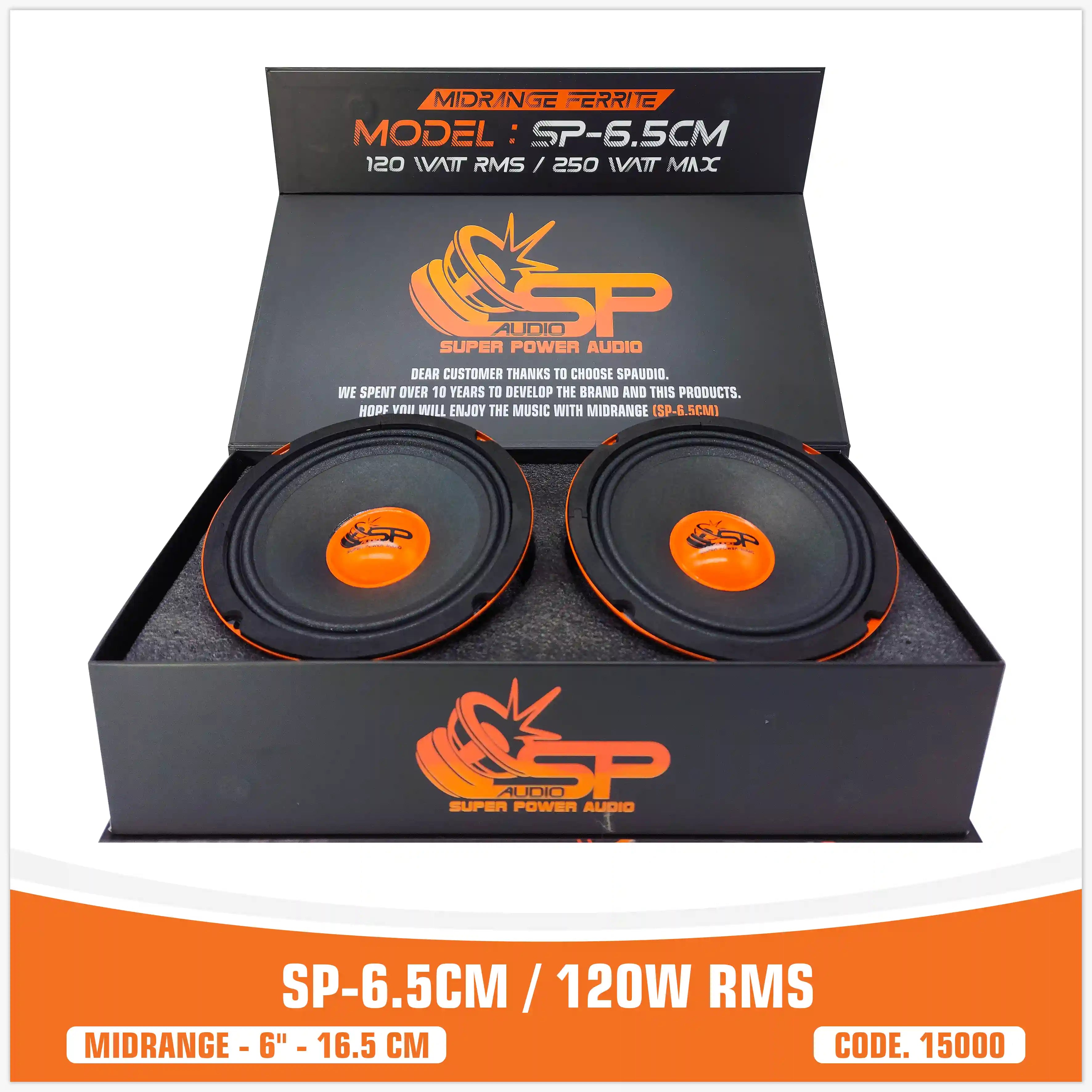 SP ALTOPARLANTE MIDRANGE 6,5CM BEST SELLER 6,5"/16,5CM 120W RMS (PREZZO PER COPPIA)