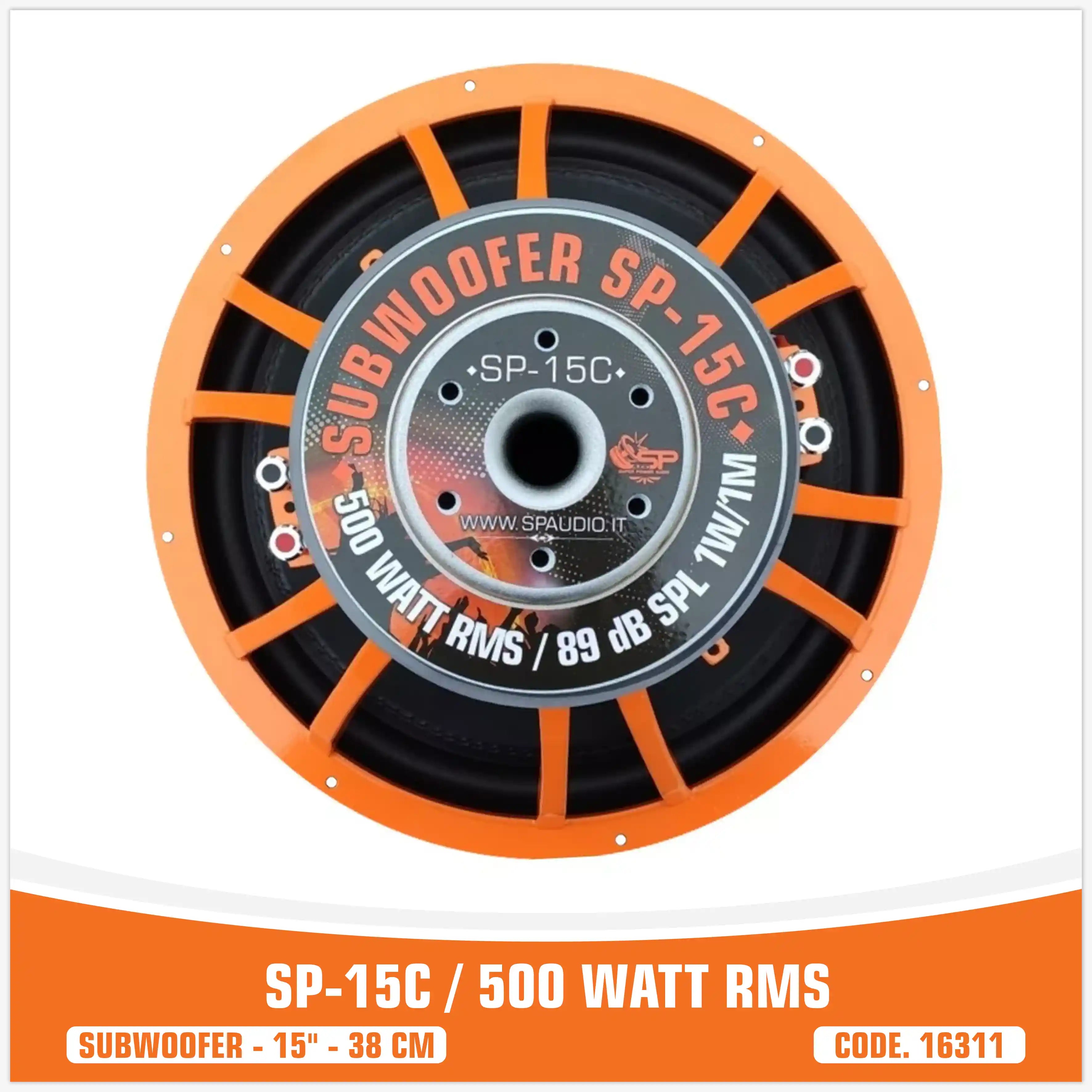SP 15C SUBWOOFER 15"/38CM 500WATT RMS (PREZZO UNITARIO)