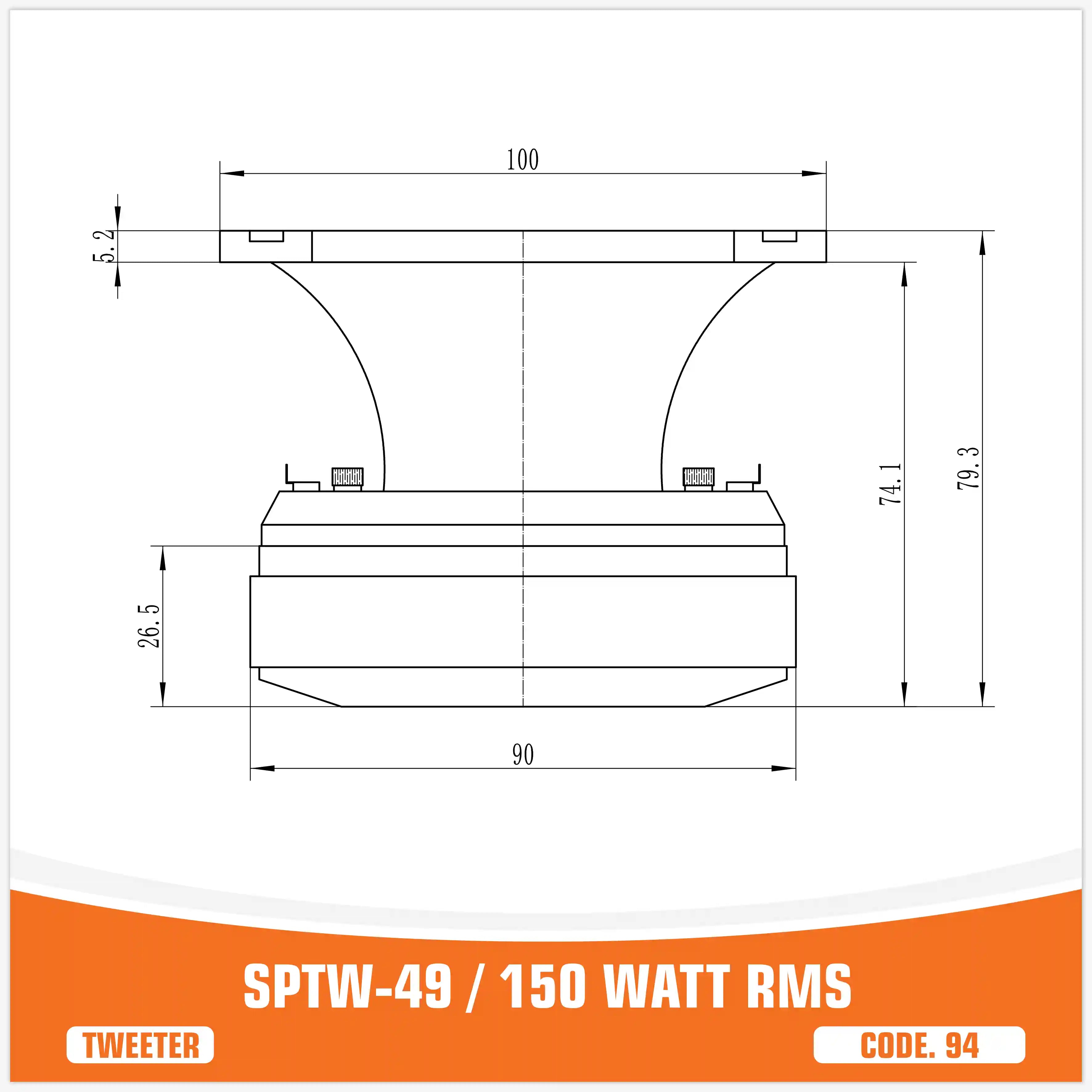 SPTW-49 / 150 WATT RMS (UNIT PRICE)