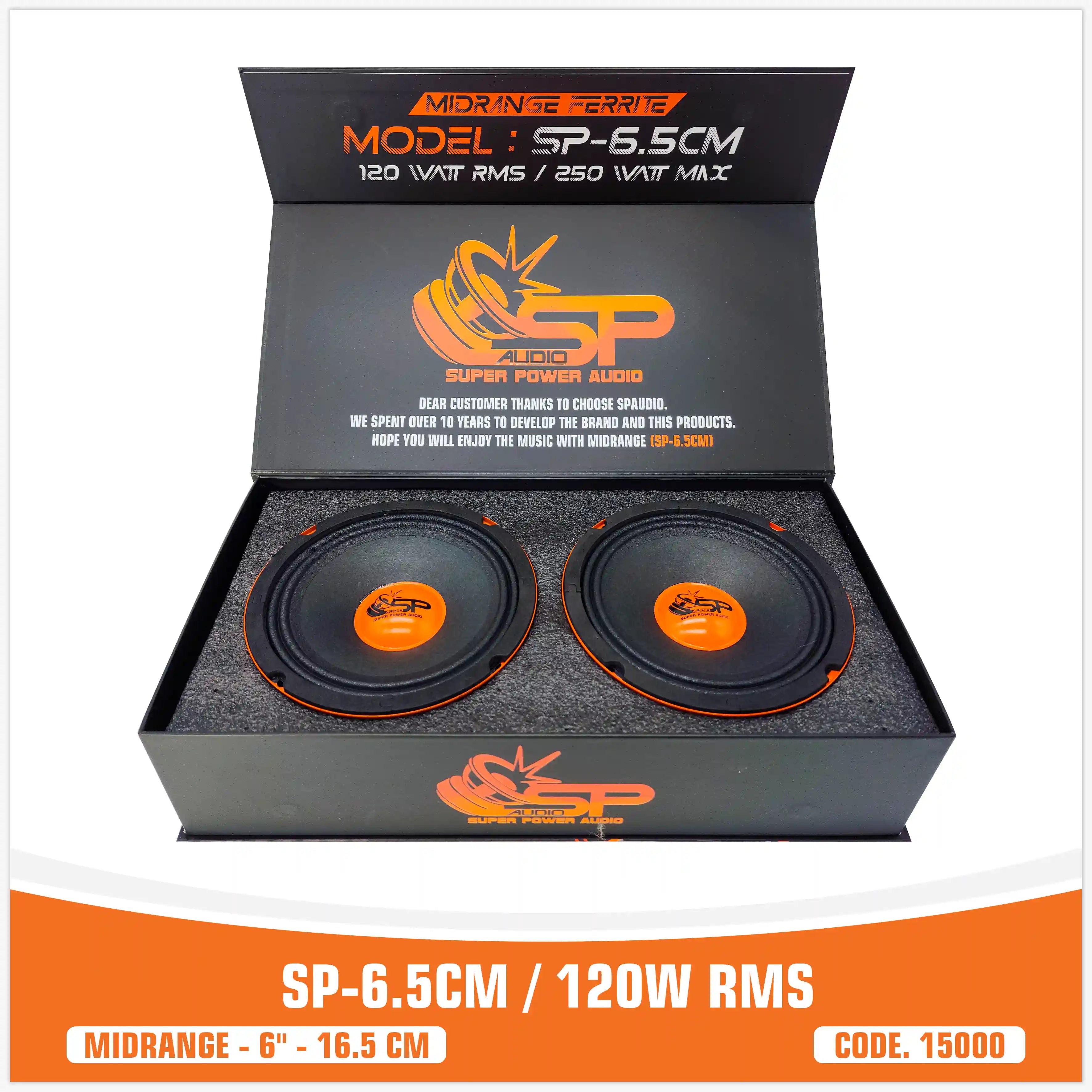 SP ALTOPARLANTE MIDRANGE 6,5CM BEST SELLER 6,5"/16,5CM 120W RMS (PREZZO PER COPPIA)