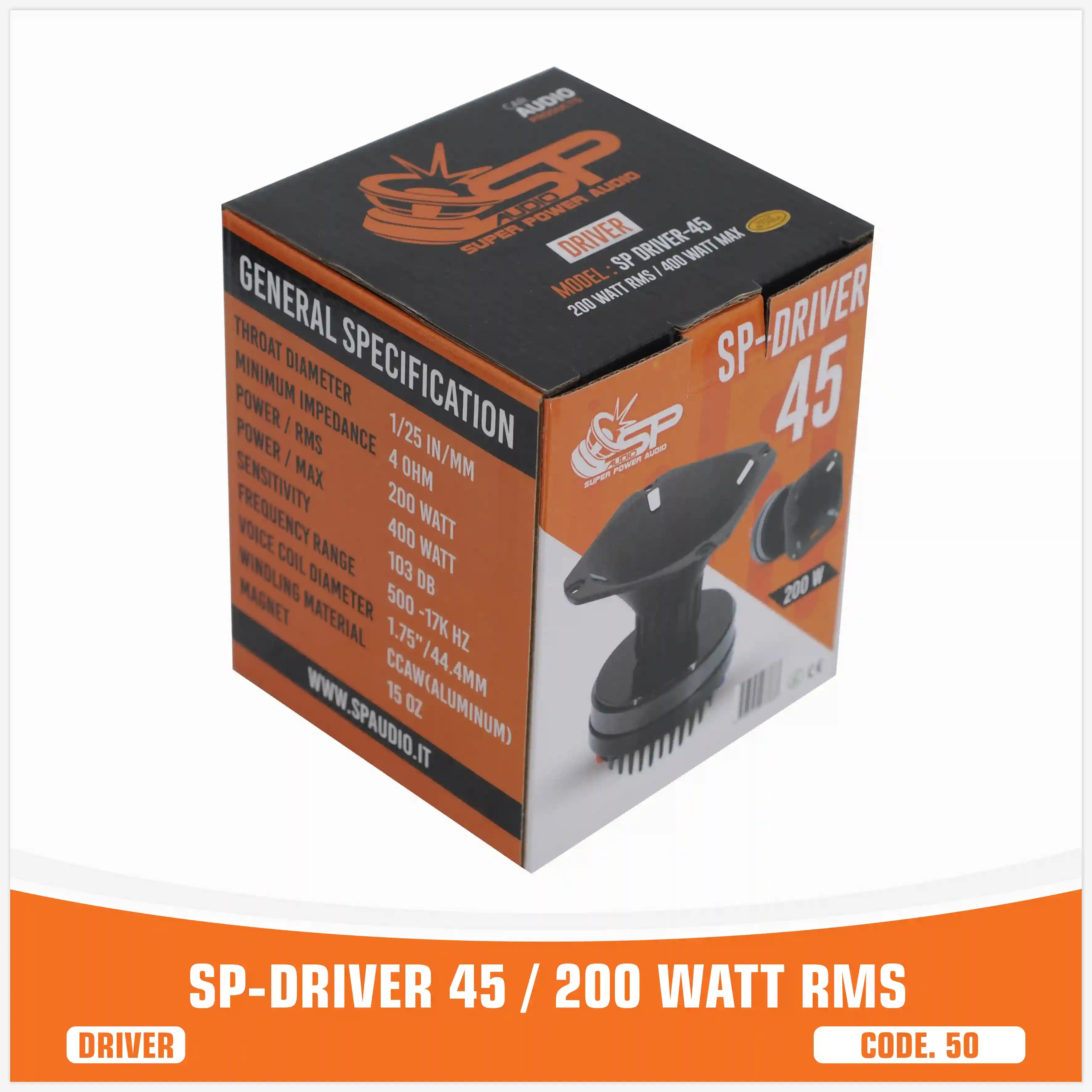 SP DRIVER 45 DRIVER COMPLETO DI FLANGIA 200W RMS (PREZZO UNITARIO)
