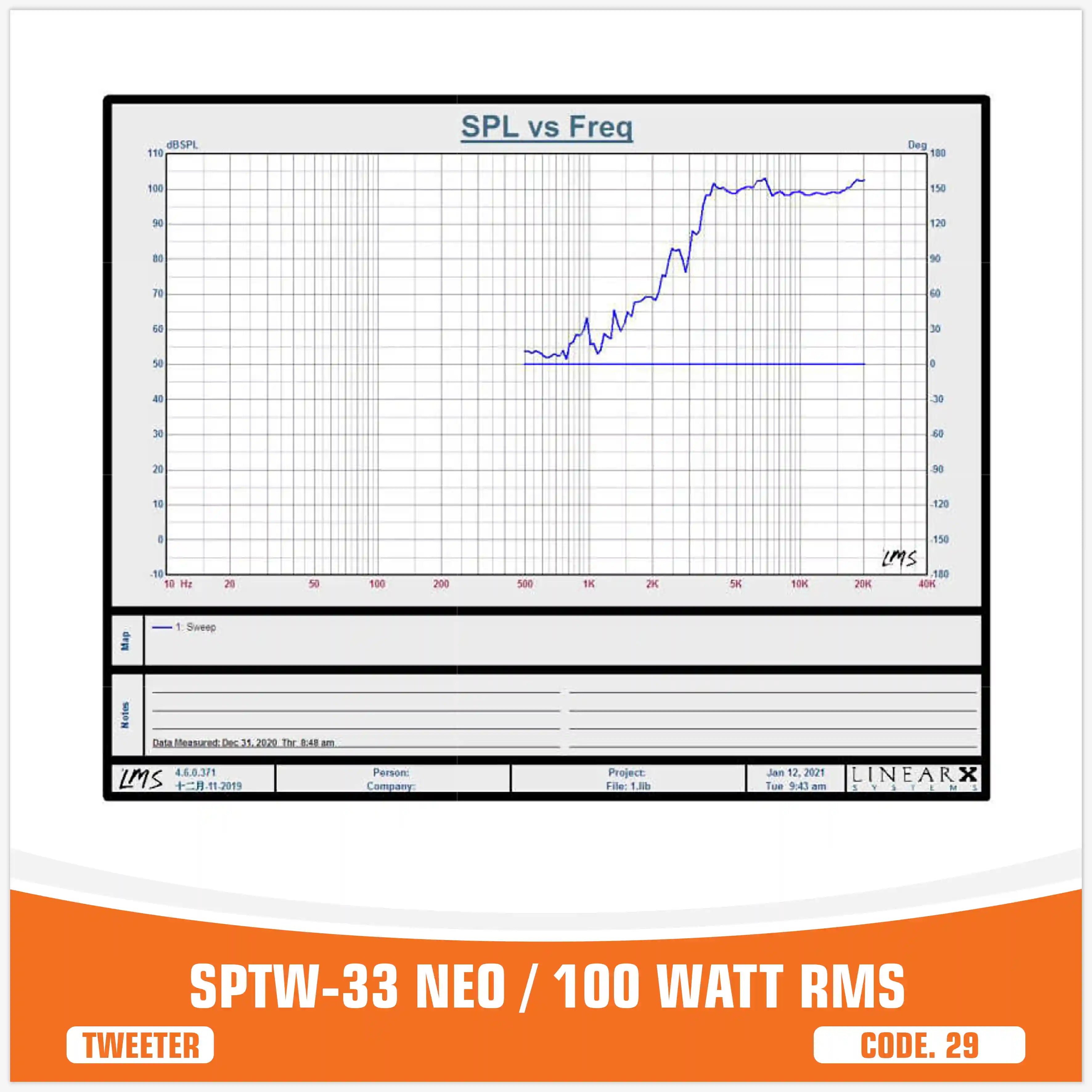 SP TW 33 NEO TWEETER BULLET NEO MAGNETE 100W RMS (PREZZO SINGOLO)