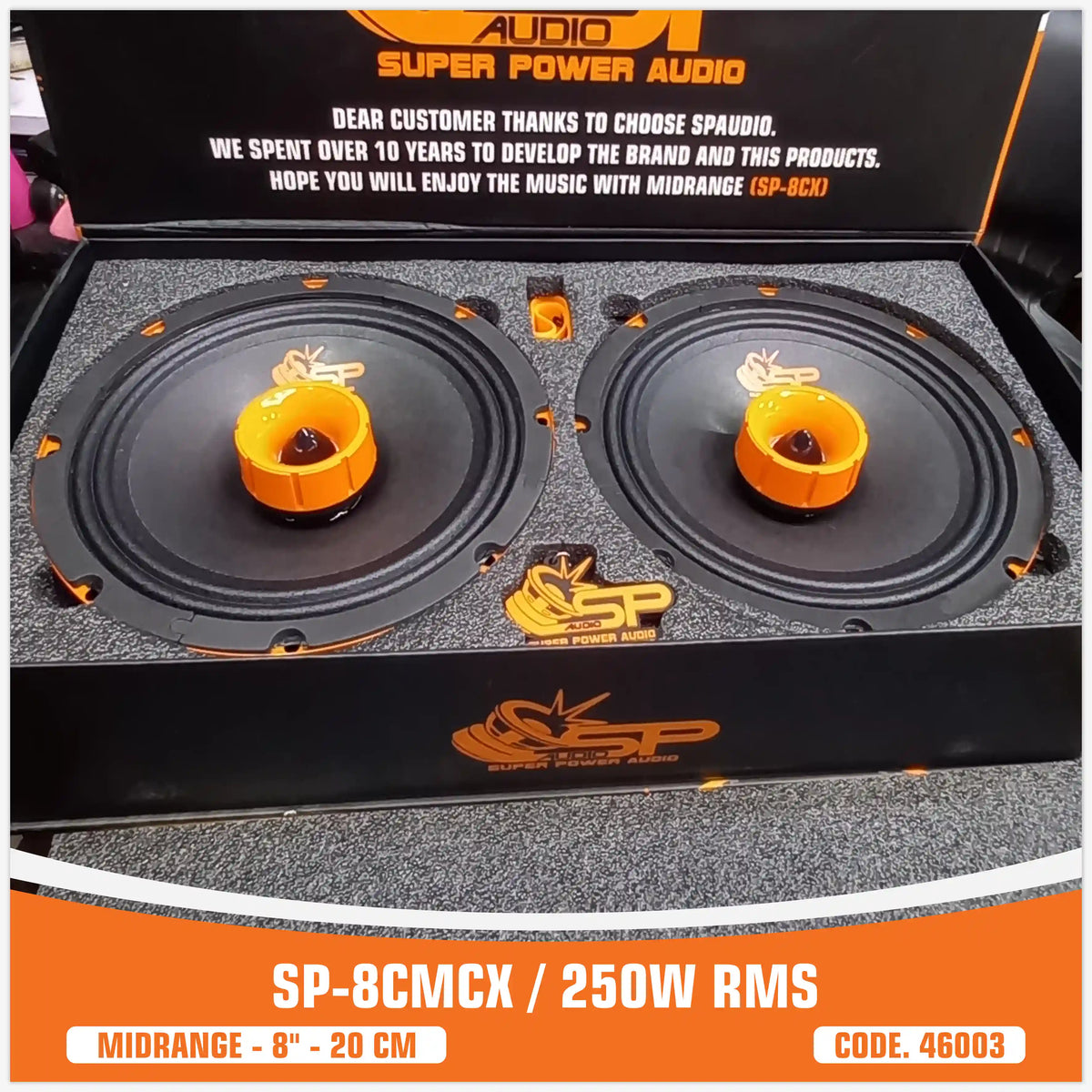 SP 8CM CX coaxial midrange with tweeter 8"/20 cm 250W RMS - SP Audio, view 6