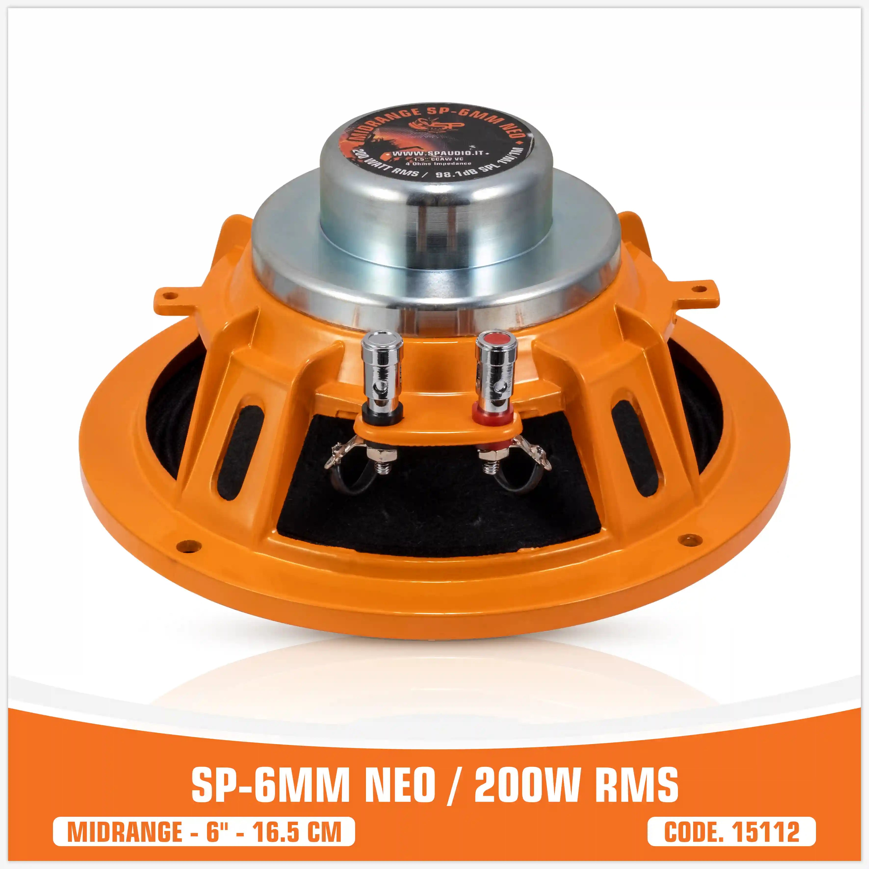 SP 6MM NEO MIDRANGE ESTREMO 6,5"/16,5CM MAGNETE NEODIMIO 200W RMS (PREZZO SINGOLO)