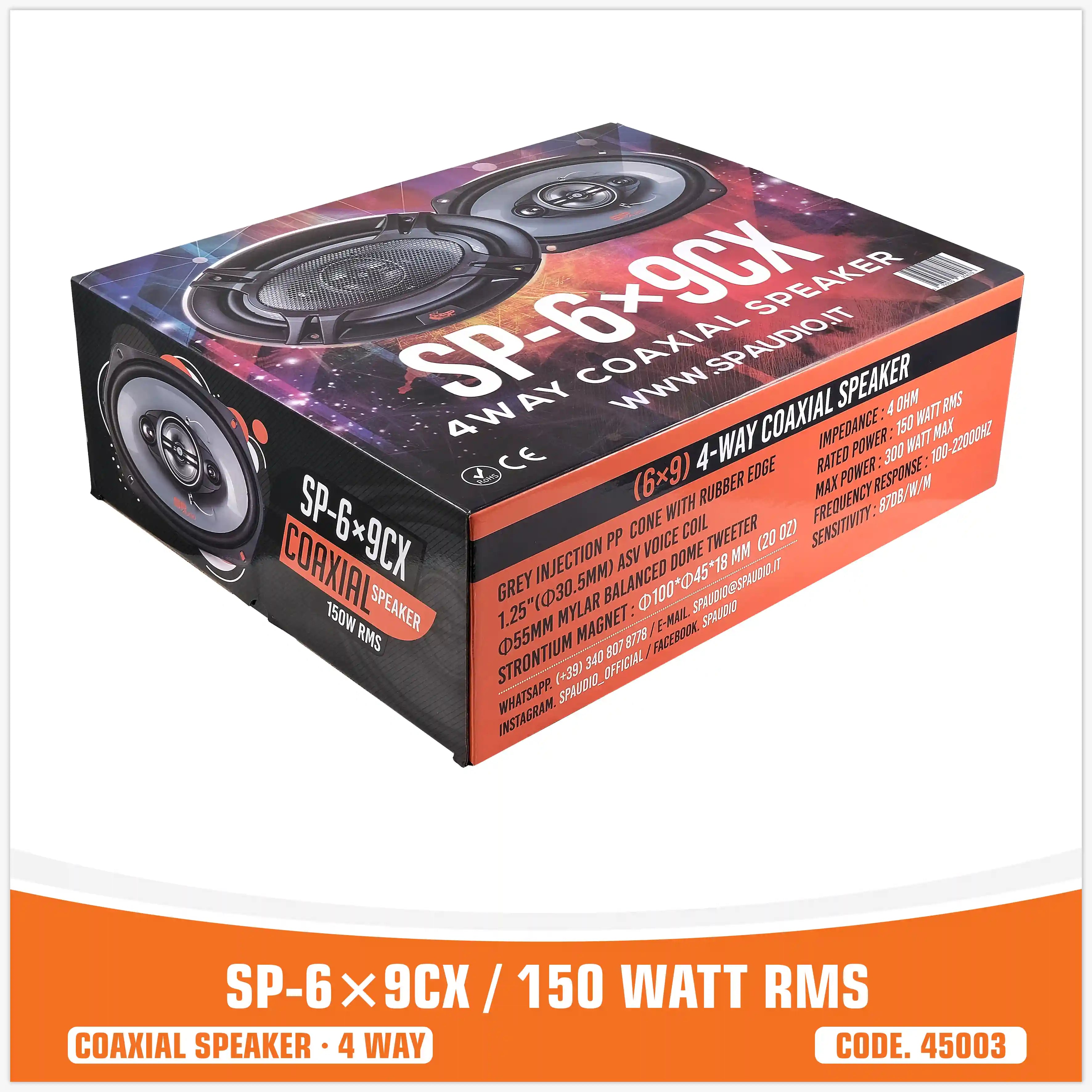 SP 6X9CX STOPAKERS COASSIALE 6X9"/16X22CM 150W RMS (PREZZO DI COPPIA)