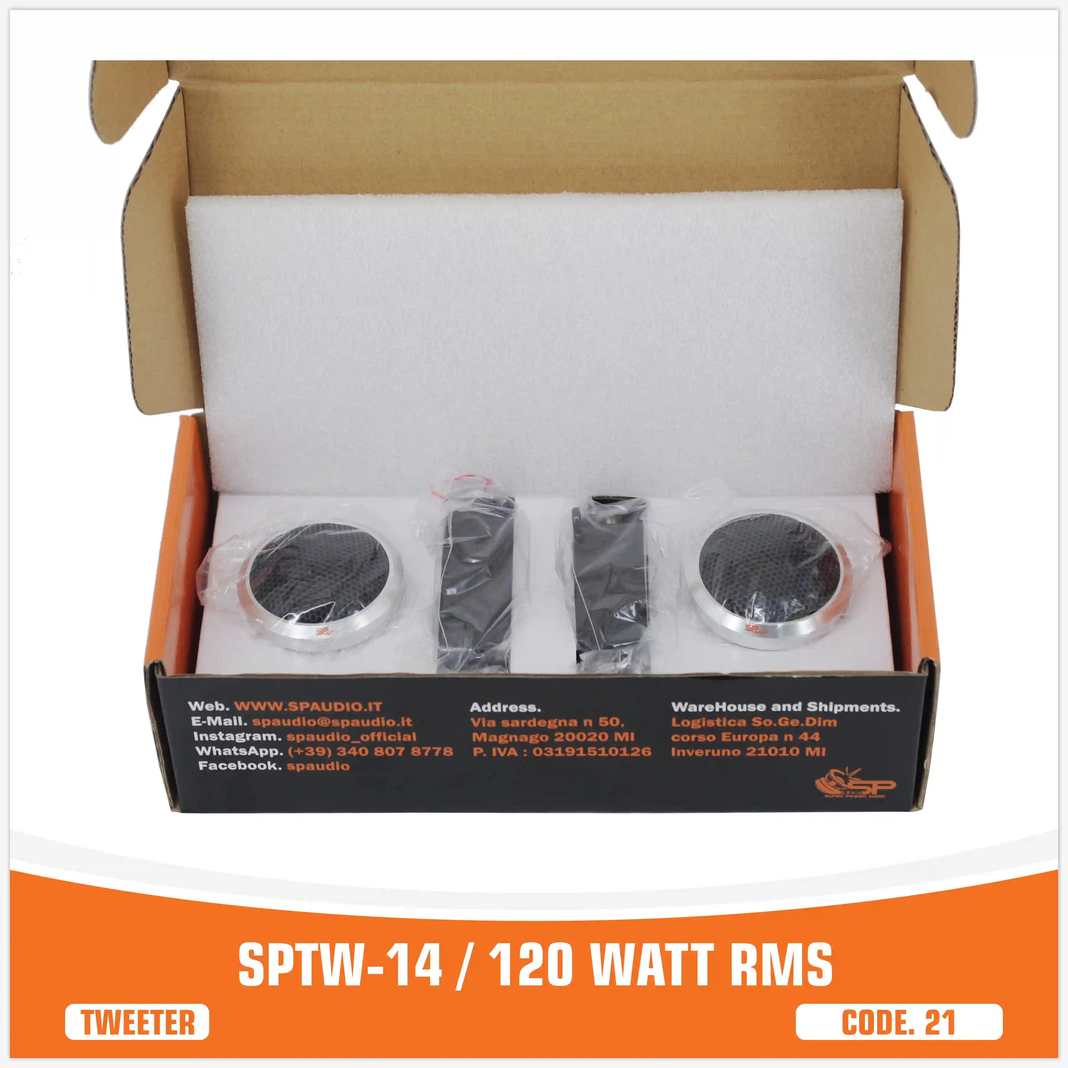 SP TW 14 ALUMINIUM TWEETER 120W RMS  (PRIX DE LA PAIRE)