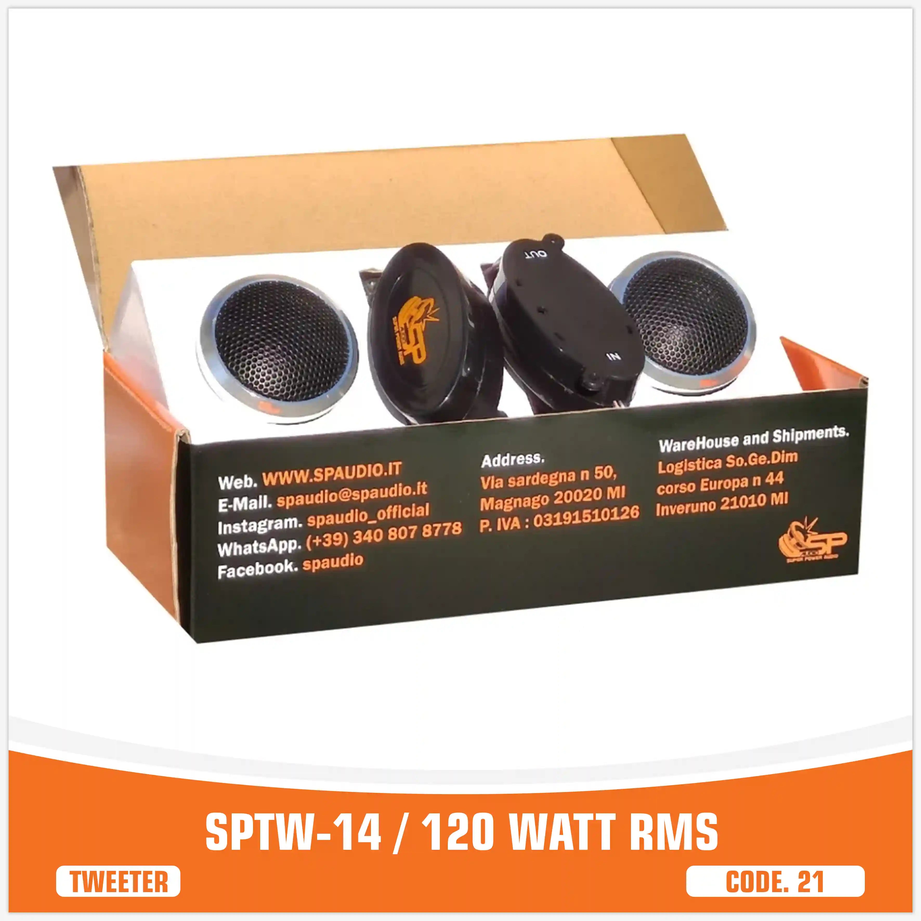 SP TW 14 ALUMINIUM TWEETER 120W RMS  (PRIX DE LA PAIRE)