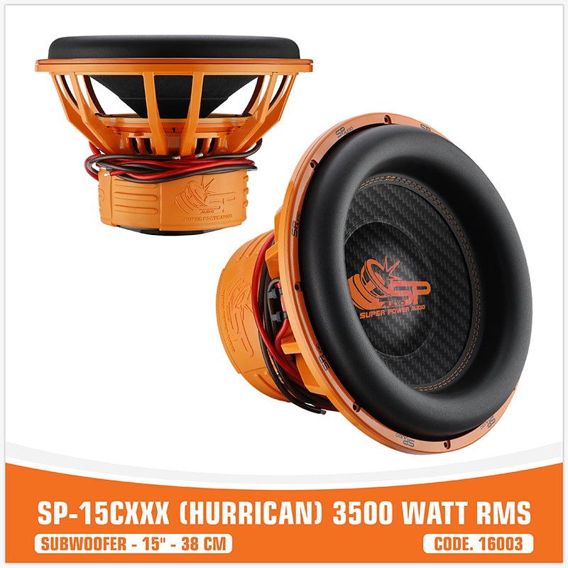 SP 15CXXX SUBWOOFER 15"/38CM AVEC  SUSPENSION HAUTE  3500W RMS (PRIX ​​UNIQUE)