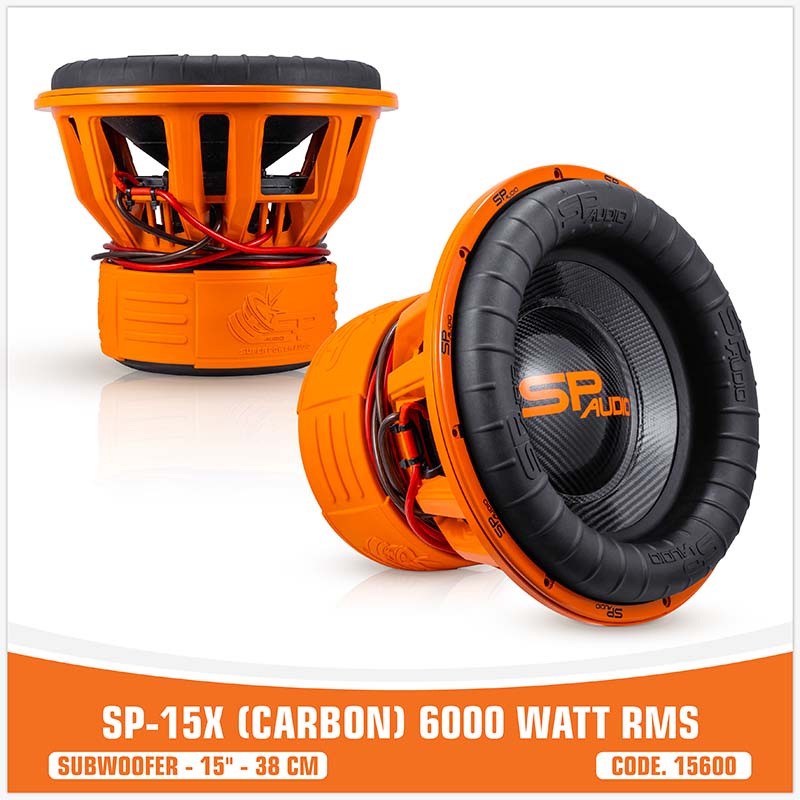 SP15X SUBWOOFER  FIBRA DI CARBONIO 15"/38 CM 6000W RMS (PREZZO UNITARIO)