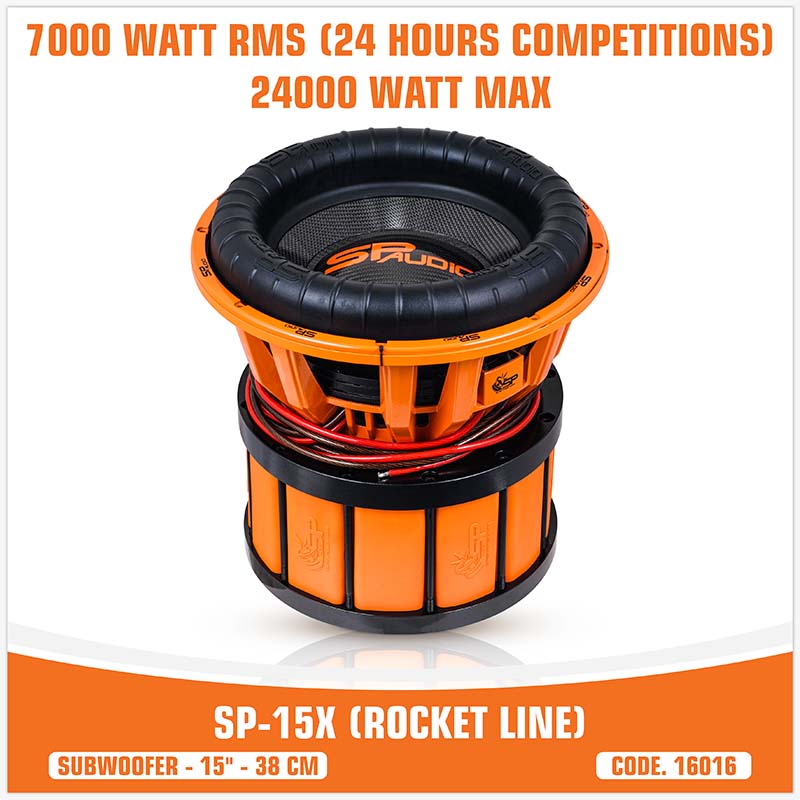 SP 15X ROCKET LINE UBWOOFER 15"/38CM SPL  7000+ RMS (PRIX ​​UNIQUE)