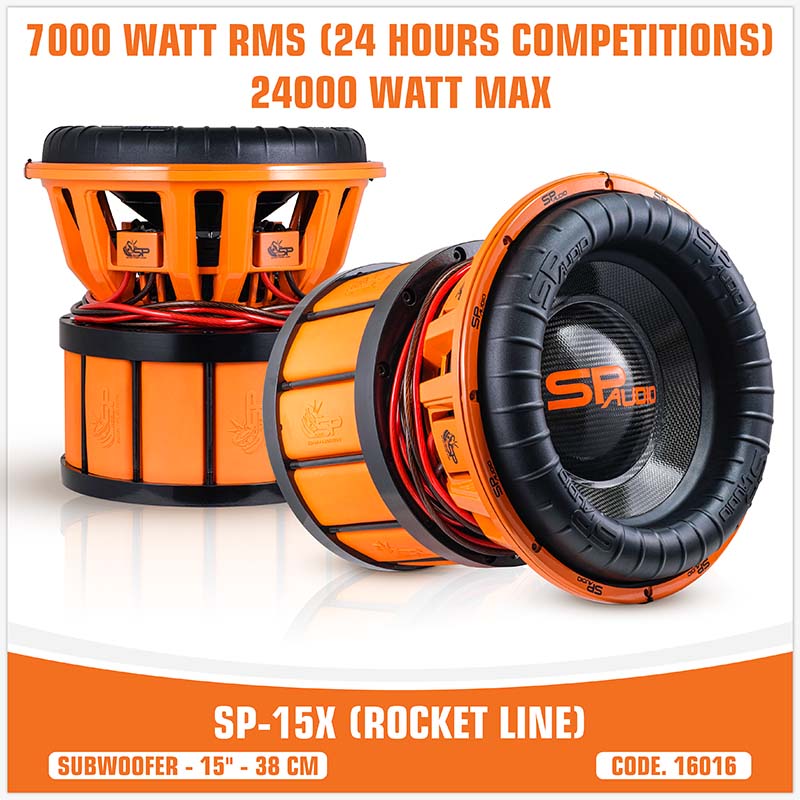 SP-15X (ROCKET LINE SUBWOOFER) 15"/38CM - 24000 WATT (UNIT PRICE)