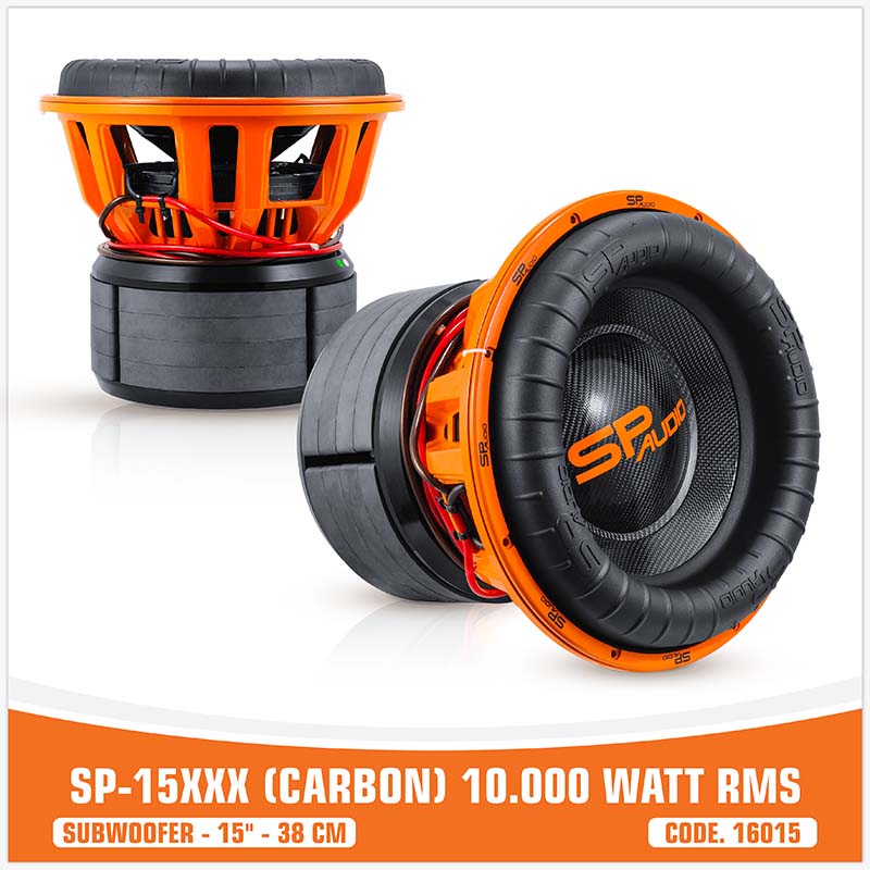 SP 15XXX FIBRE DE CARBONE  SUBWOOFER 15"/38CM 10000W RMS (PRIX ​​UNIQUE)