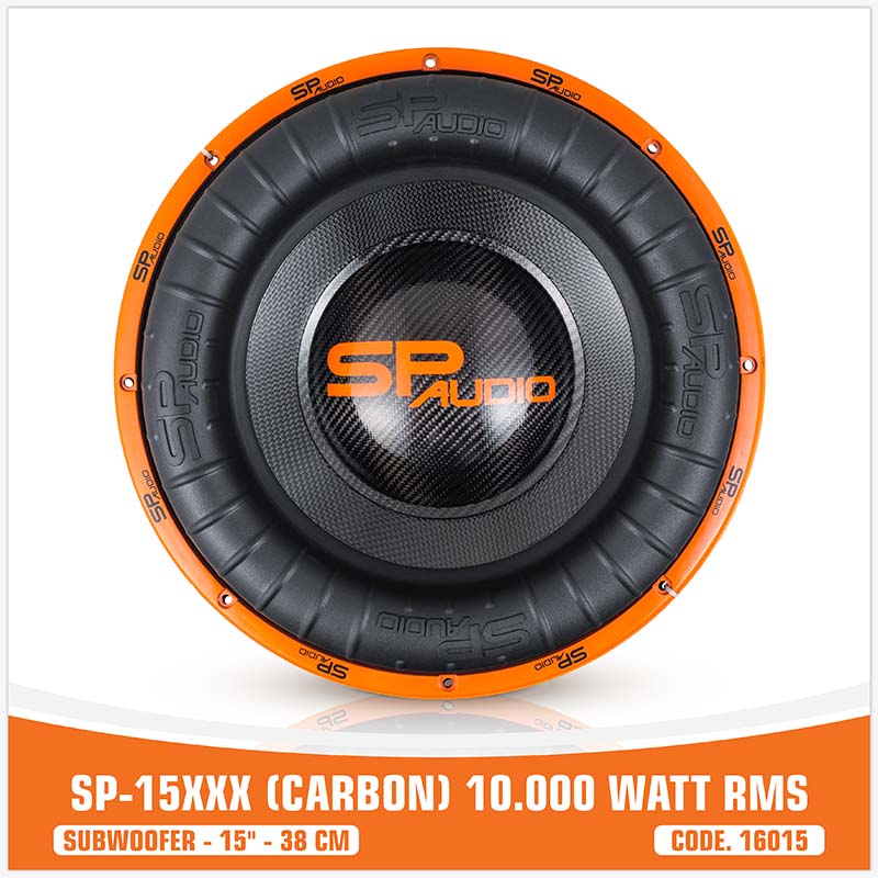 SP 15XXX FIBRE DE CARBONE  SUBWOOFER 15"/38CM 10000W RMS (PRIX ​​UNIQUE)