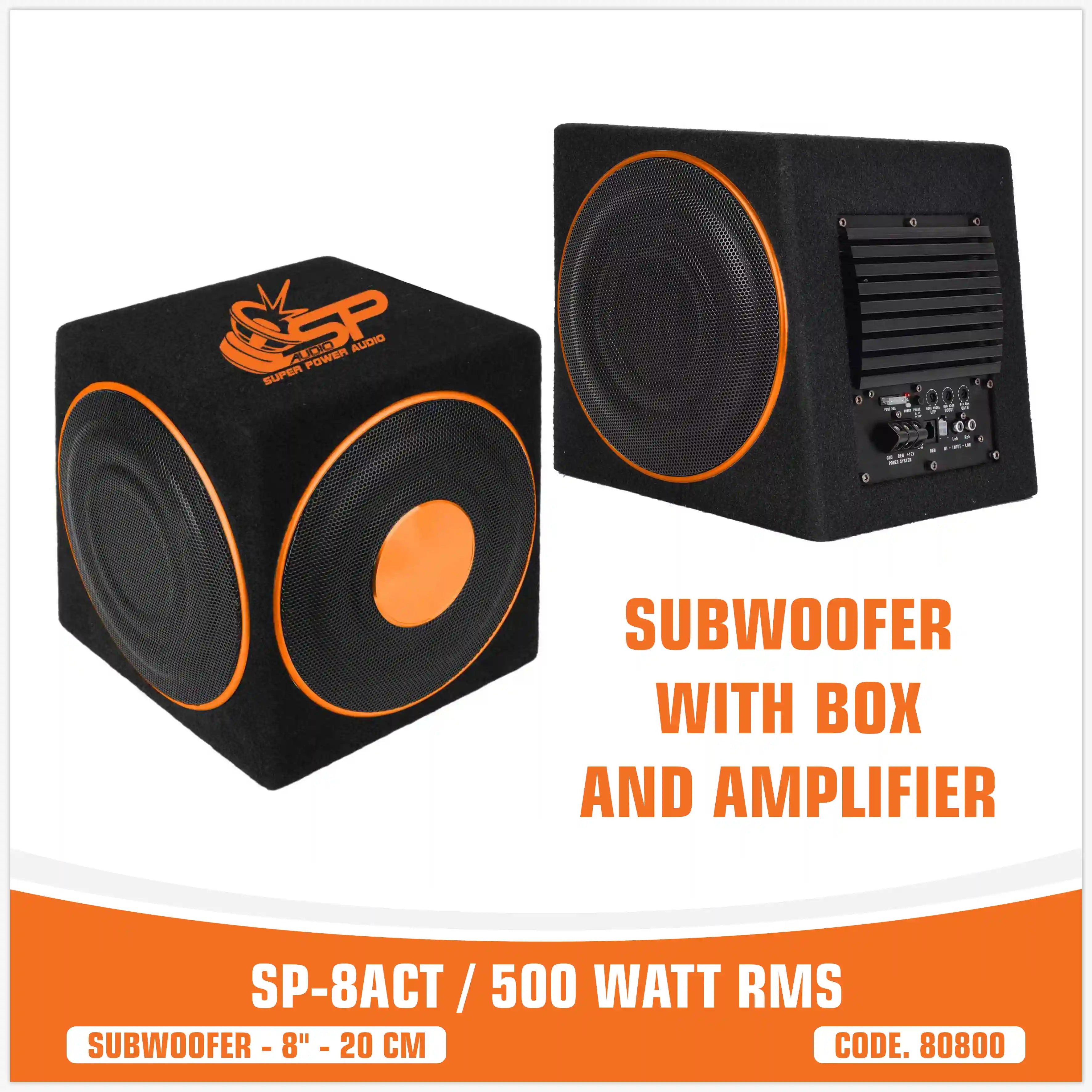 SP-8ACT (1 ACTIVE 8” SUBWOOFER + 2 PASSIVE 8” SUBWOOFER)