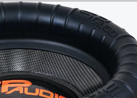 SP Audio subwoofer carbon cone and orange basket