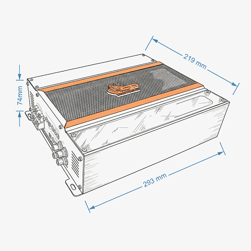 SP-1200.4D @1 ohm 4-channel Class D car amplifier - view 2