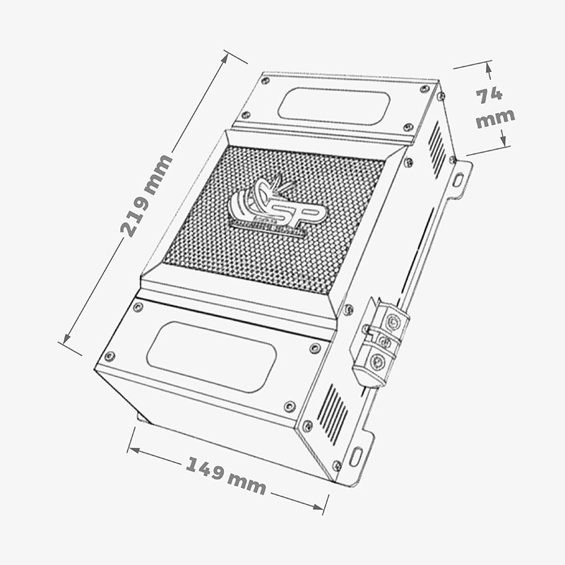 SP-1200.1D @2 ohm 1-channel Class D car amplifier - view 1