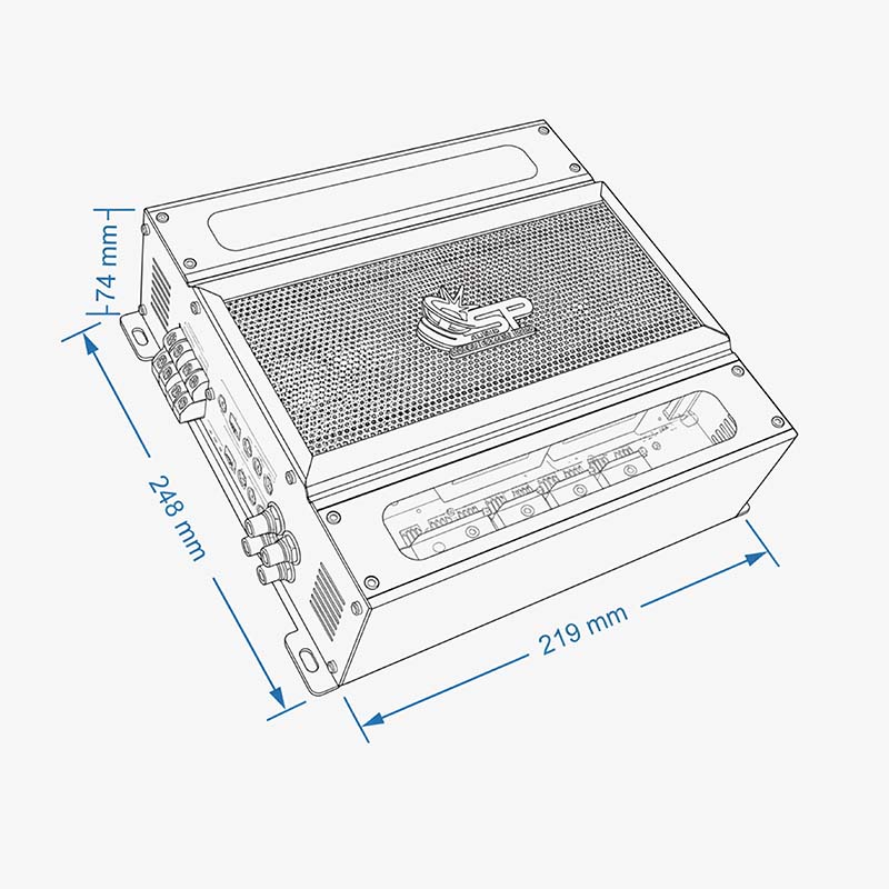 SP-600.4D @1 ohm 4-channel Class D car amplifier - view 6