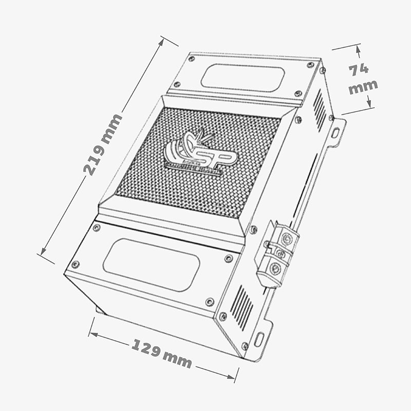 SP-600.1D @1 ohm 1-channel Class D car amplifier - view 1
