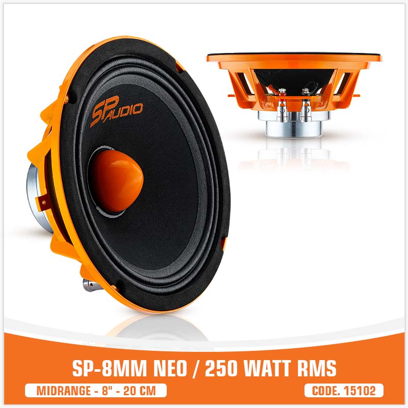  SP 8MM NEO HAUT-PARLEUR BAS MEDIUM EXTRÊME 8"/20CM NÉO AIMANT 250W RMS (PRIX ​​UNIQUE)