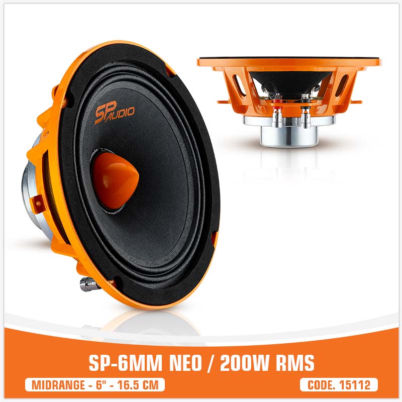  SP 6MM NEO HAUT-PARLEUR BAS MEDIUM EXTRÊME 6,5"/16,5CM NÉO AIMANT 200W RMS (PRIX ​​UNIQUE)