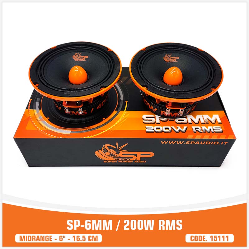  SP 8MM HAUT-PARLEUR BAS MEDIUM EXTRÊME 6,5"/16,5CM 200W RMS (PRIX DE LA PAIRE)