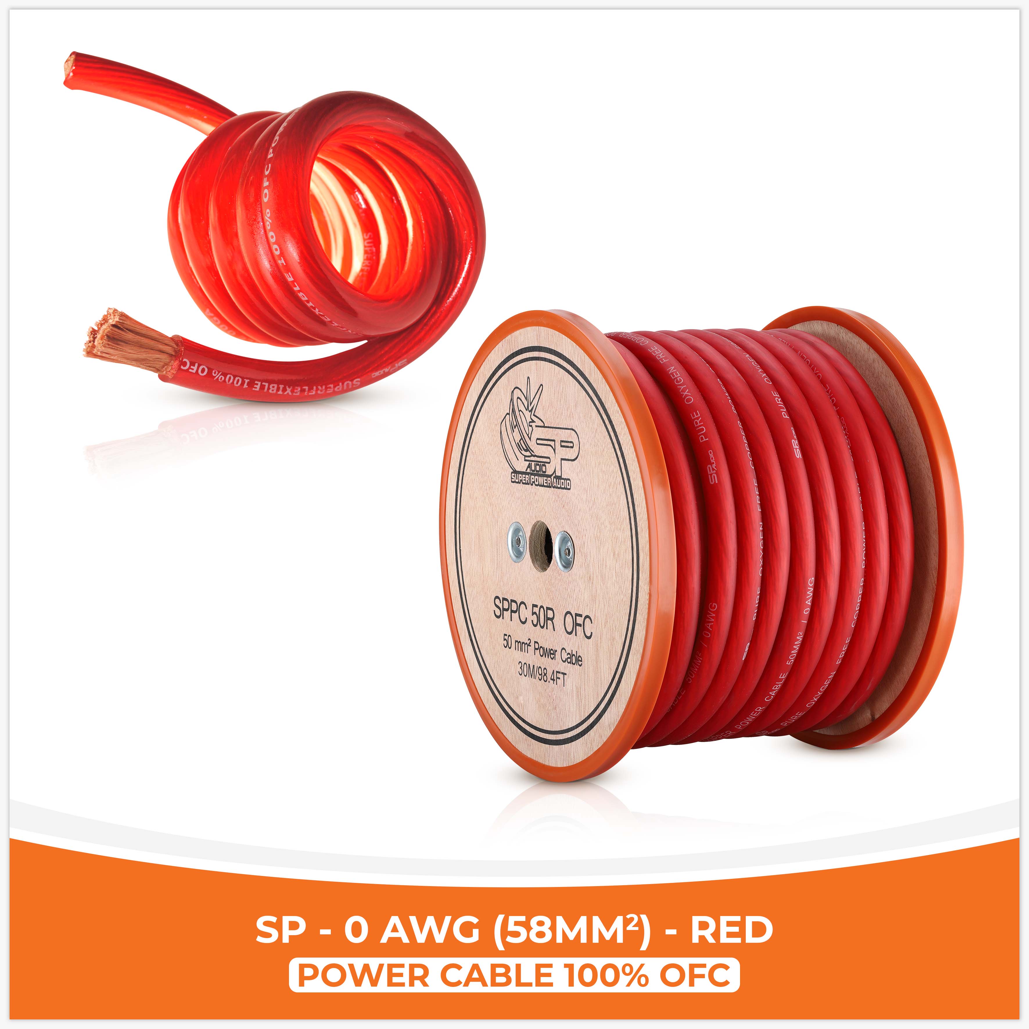 SP 0GA RED 100% OFC (15M/SPOOL)