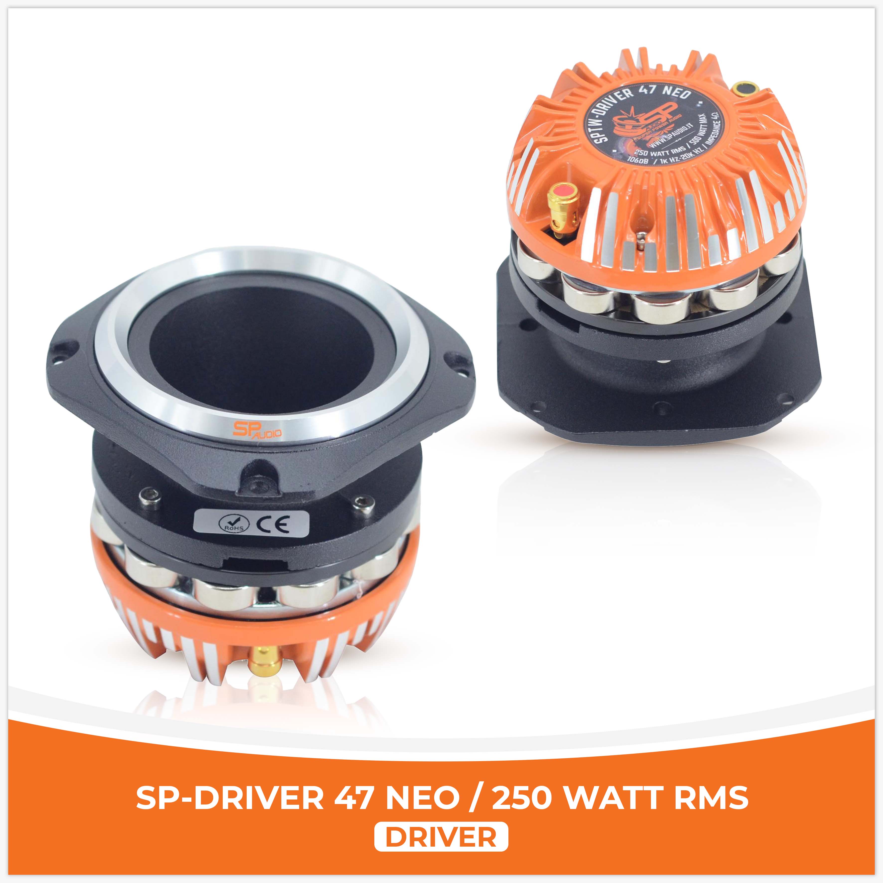 SP DRIVER 47 NEO COMPLETE DRIVER WITH HORN 250W RMS (UNIT PRICE)