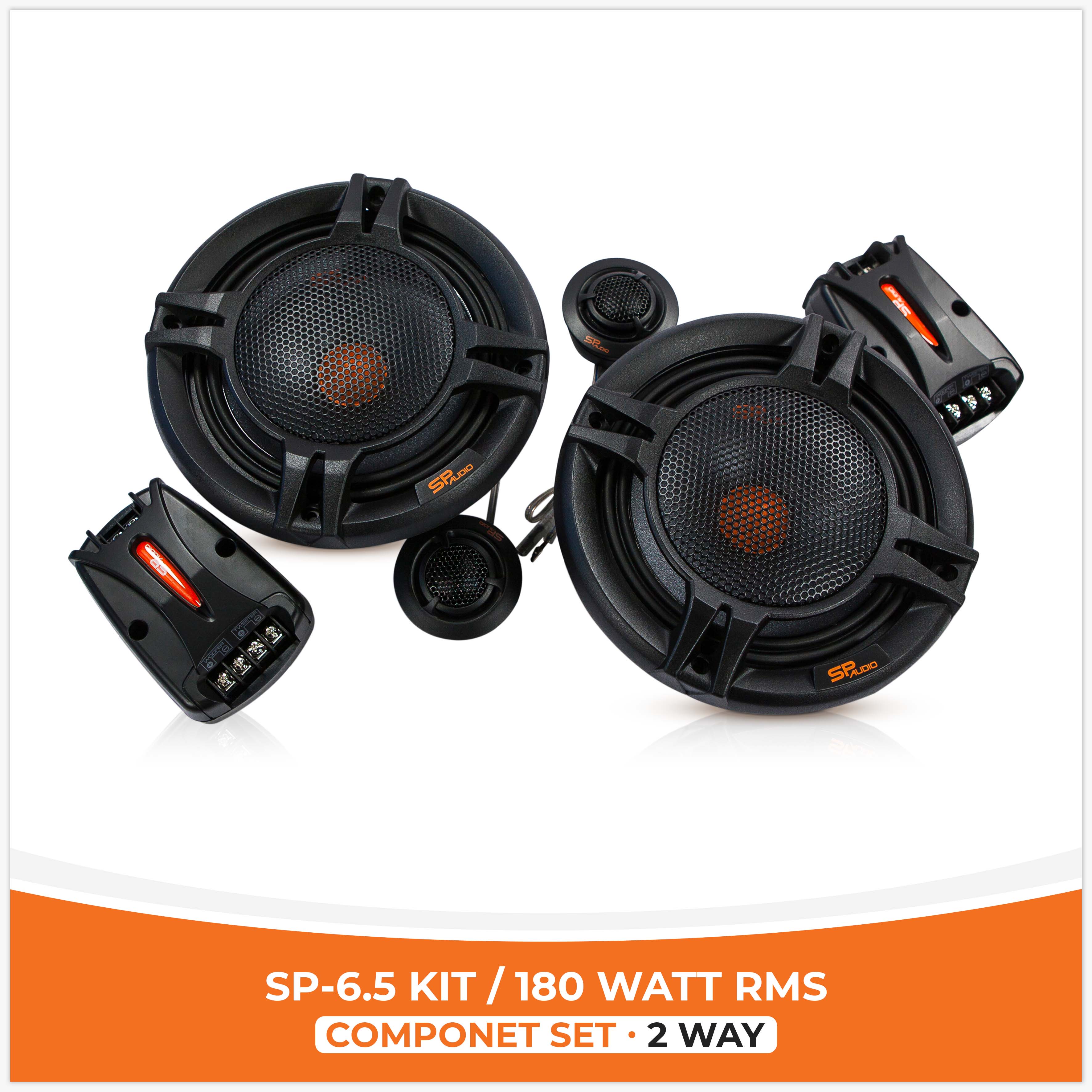 SP 6.5KIT 2 WAY 2 SUBGRAVES +2 TW + 2 CROSS 180W RMS (PRECIO POR KIT)