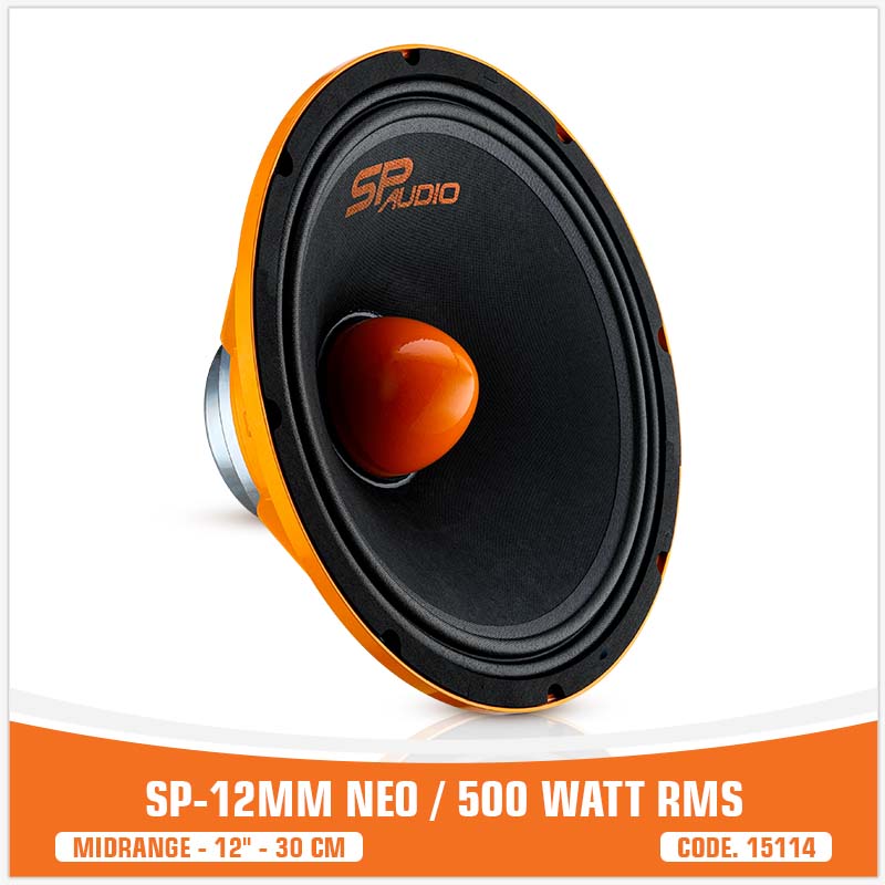 SP 12MM NEO MEDIO RANGO EXTREMO 12"/30CM NEO MAGNÉTICO 500W RMS (PRECIO UNITARIO)