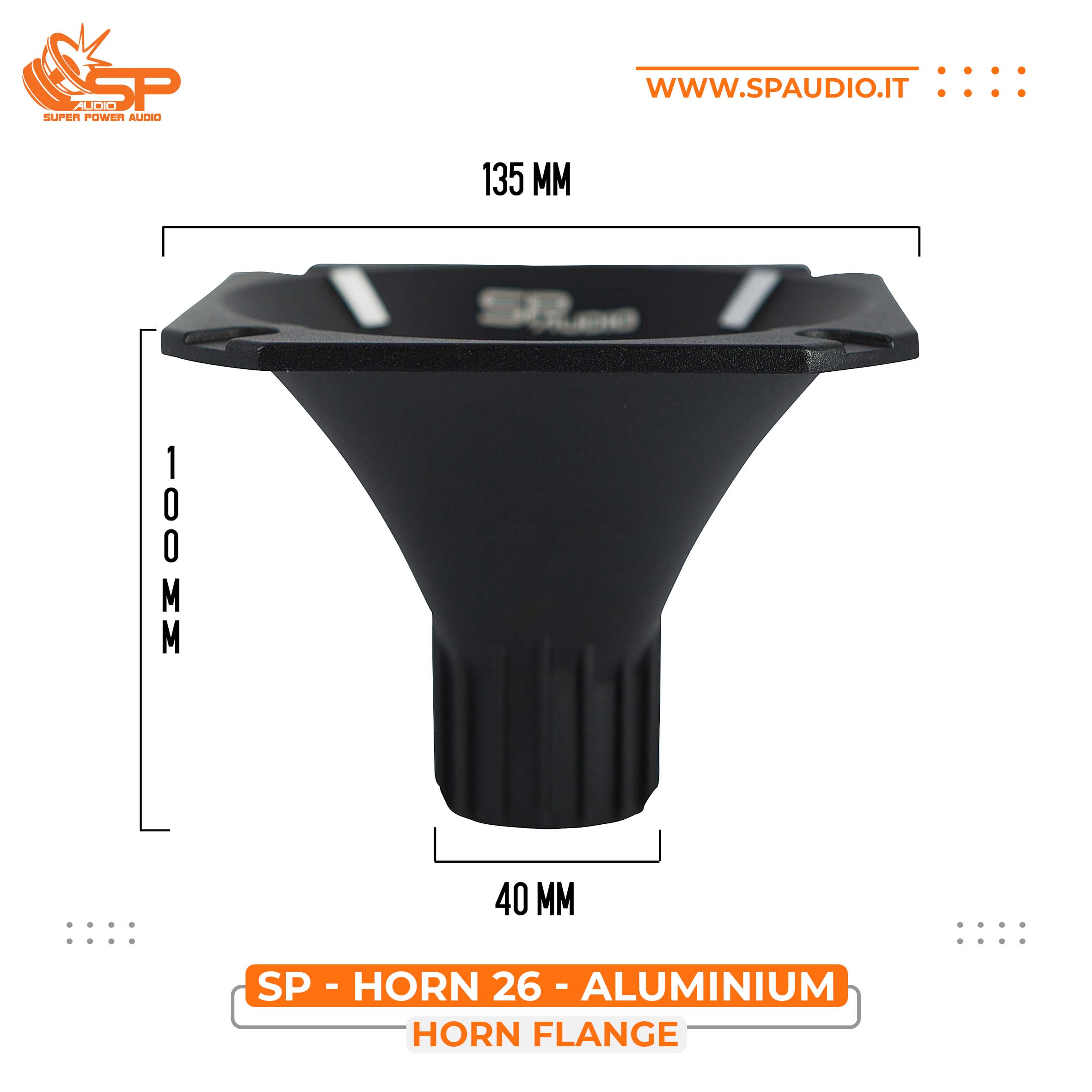 SP HORN 26 ALUMINIUM HORN FOR DRIVER WITH SCREW (UNIT PRICE)