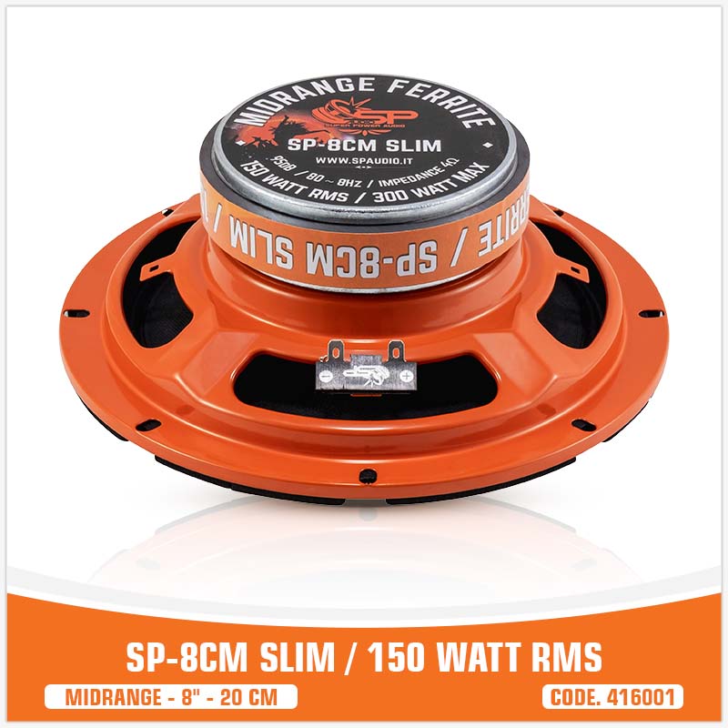 SP 8CM SLIM MIDRANGE SUPER SLIM 8"/20CM 150W RMS (PAIR PRICE)