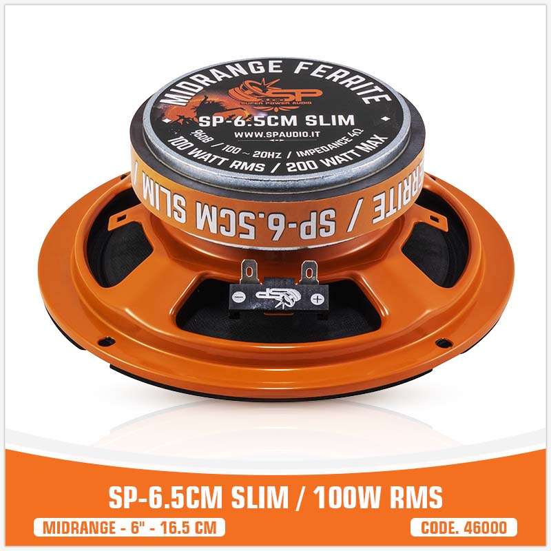 SP 6.5CM SLIM MEDIO RANGO SUPER DELGADO 6,5"/16,5CM 100W RMS (PRECIO POR PAR)