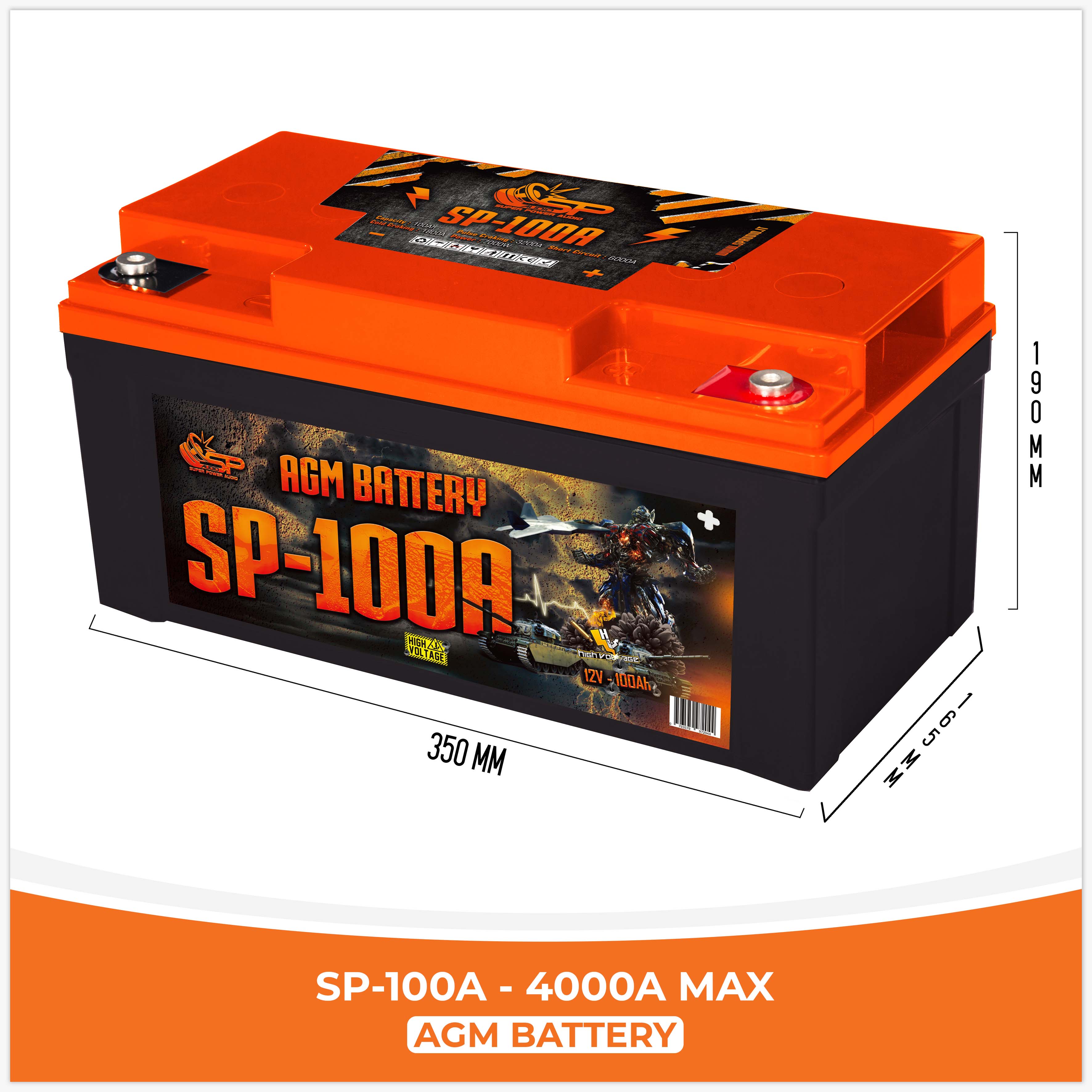 SP 100A AGM BATTERY LONG LIFE SPL (UNIT PRICE)