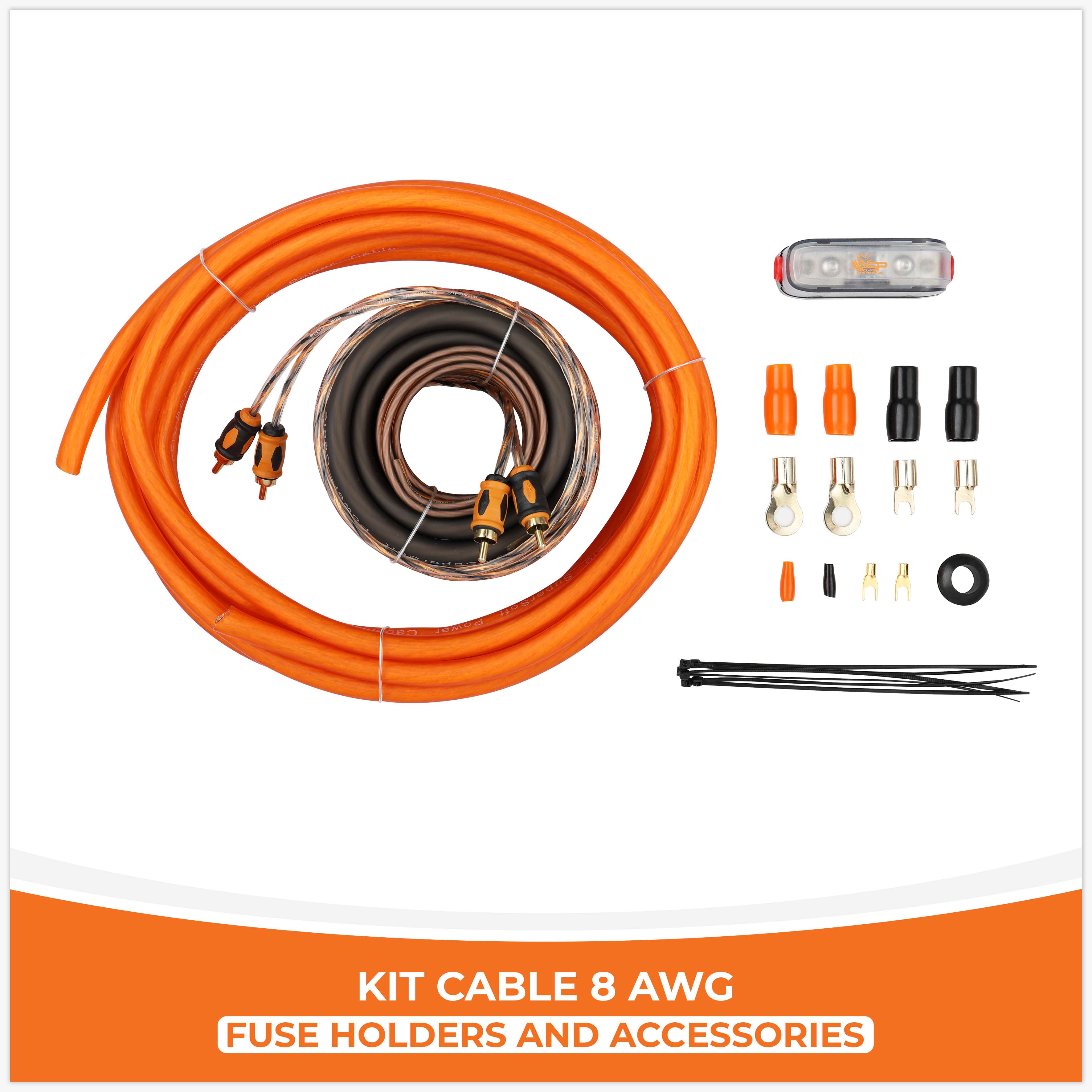  SP KIT CABLE 8 AWG CCA (prix pour 1 PAQUET)