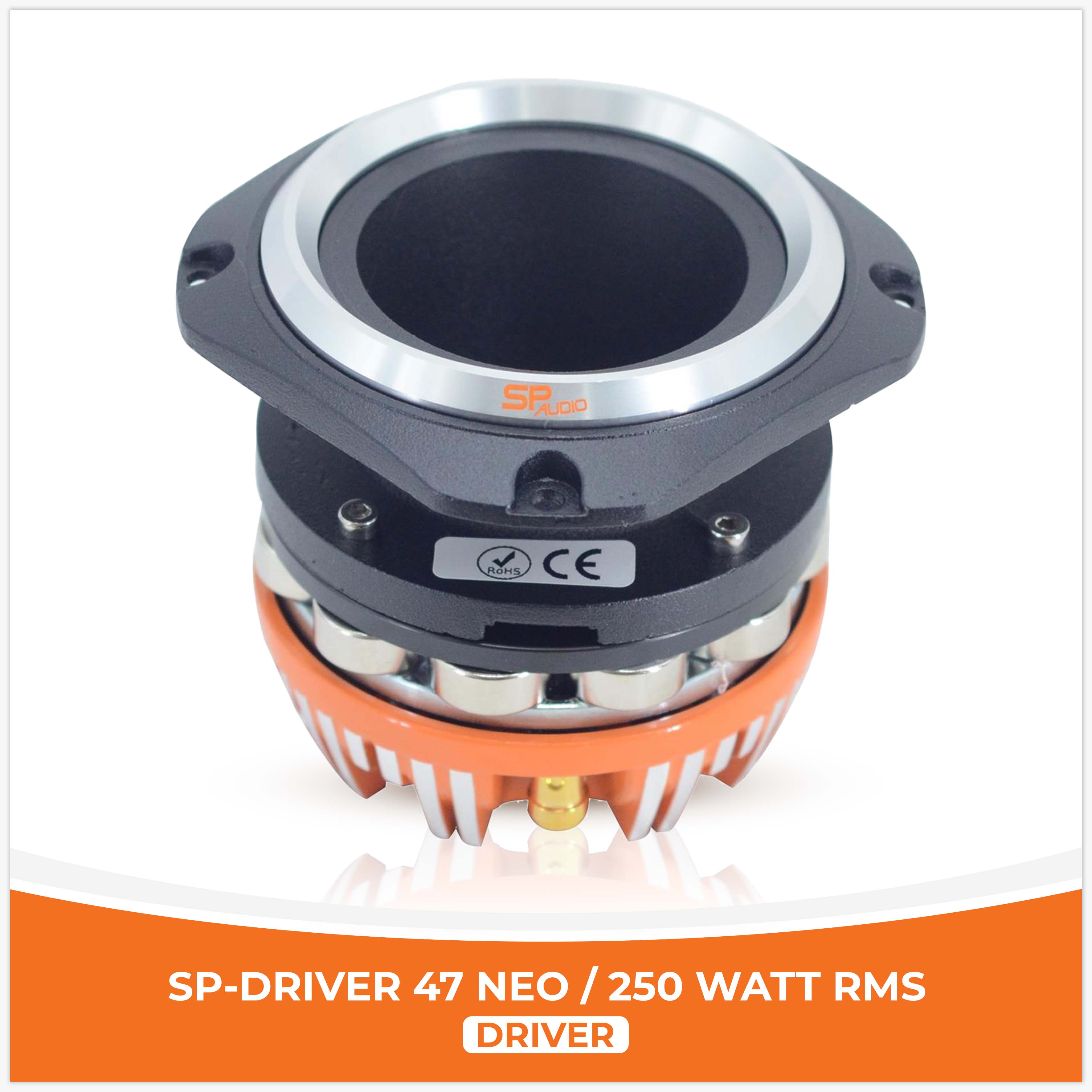 SP DRIVER 47 NEO COMPLETE DRIVER WITH HORN 250W RMS (UNIT PRICE)